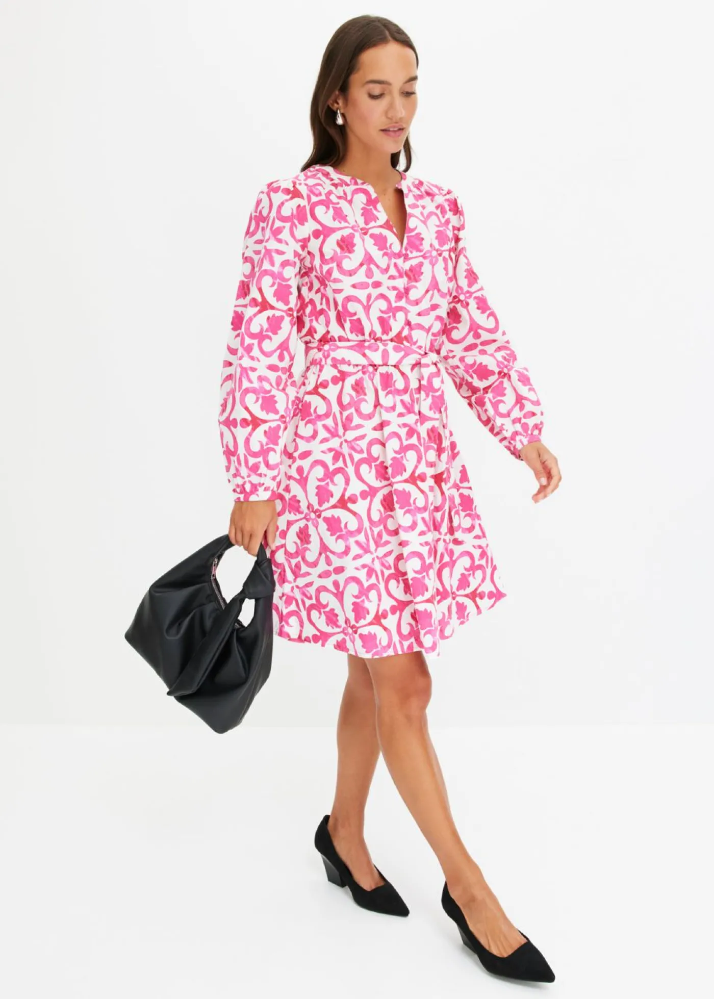 bonprix bonprix Vestido estampado Rosa estampado Hot