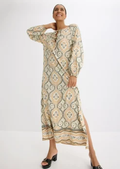bonprix bonprix Vestido estampado tipo caftán de viscosa fluida Arena Online