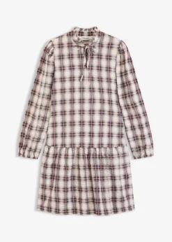 bonprix bonprix Vestido holgado blanco perla-azul tinta-rojo lava-caqui claro-marrón oscuro a cuadros Discount