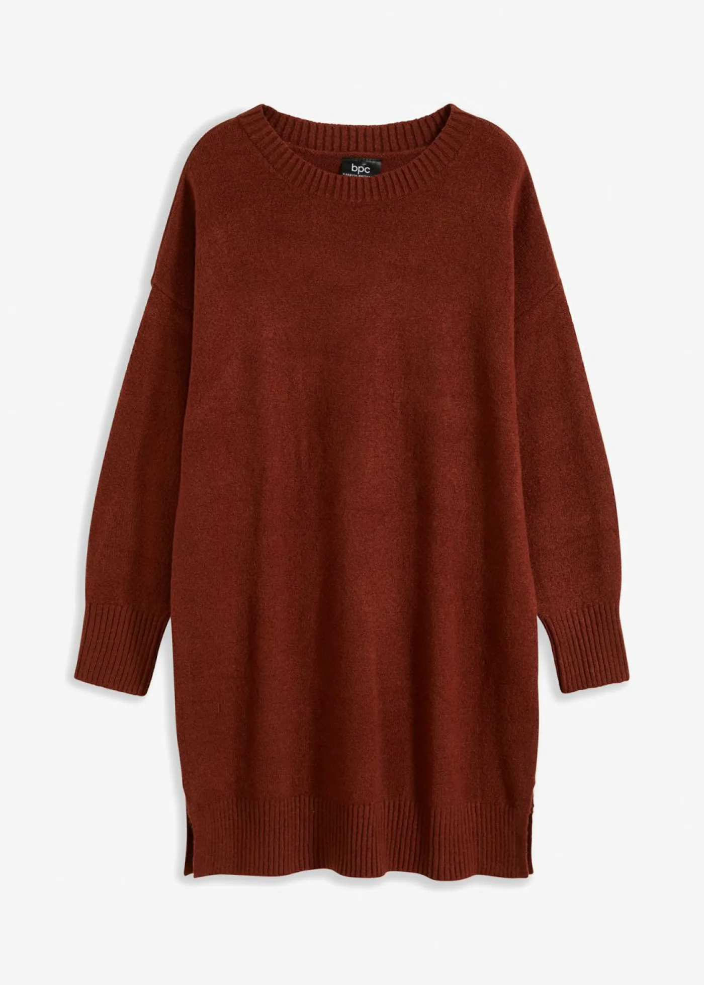 bonprix bonprix Vestido holgado de punto Marrón caoba Sale