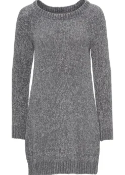 bonprix bonprix Vestido holgado de punto de chenilla Gris Best