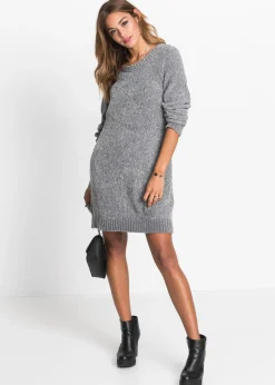 bonprix bonprix Vestido holgado de punto de chenilla Gris Best