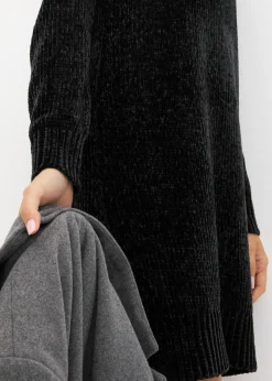 bonprix bonprix Vestido holgado de punto de chenilla Negro New