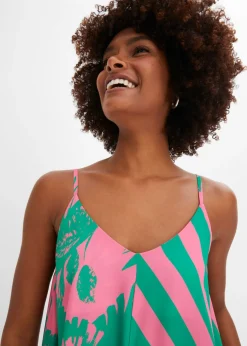 bonprix bonprix Vestido largo rosa caliente/verde New