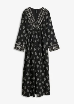 bonprix bonprix Vestido largo Negro-gris guijarro Discount