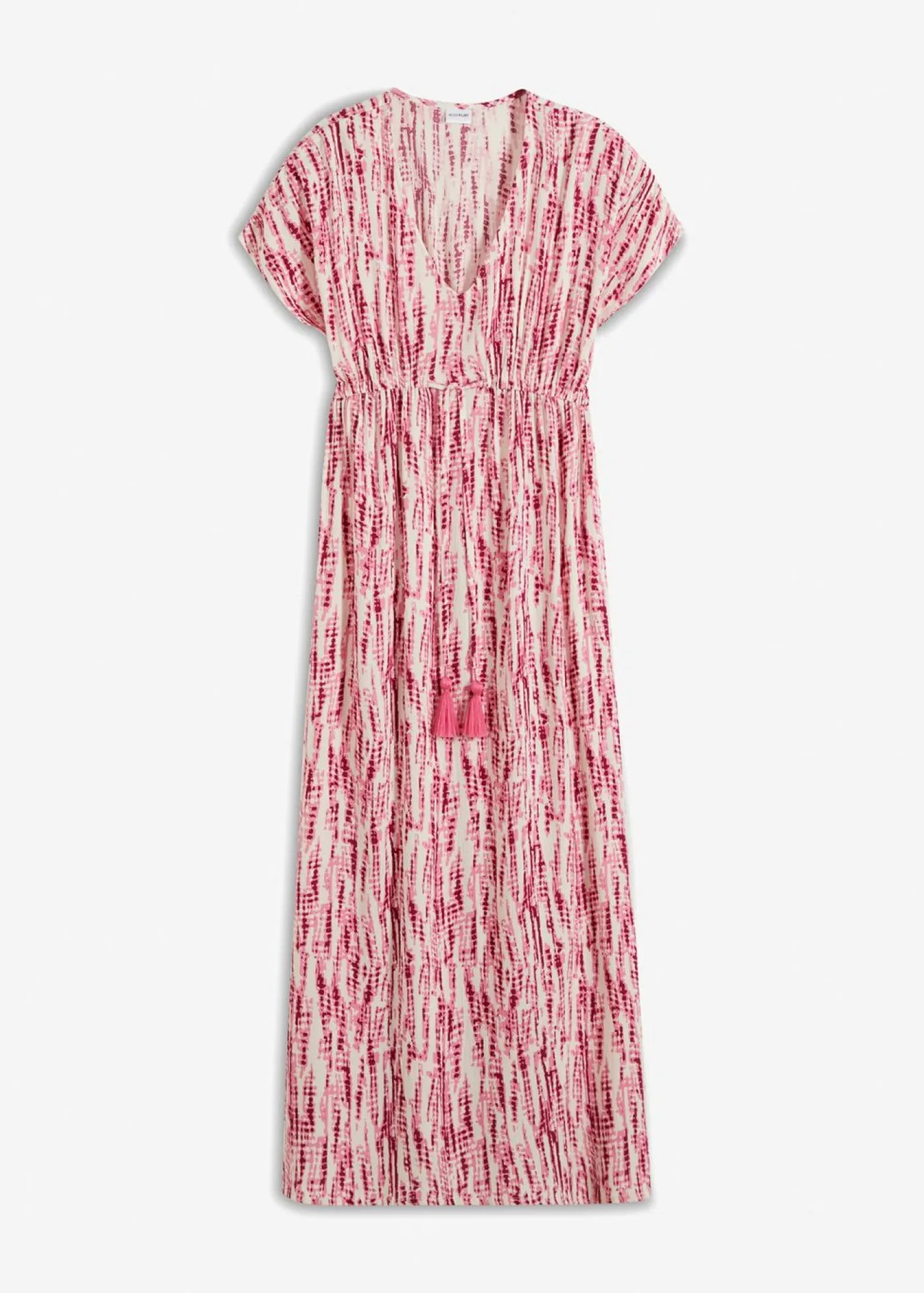 bonprix bonprix Vestido largo violeta-crudo estampado Discount