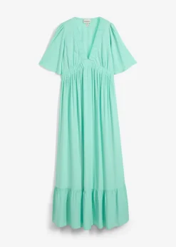bonprix bonprix Vestido largo a capas de viscosa fluida Azul mentol Online