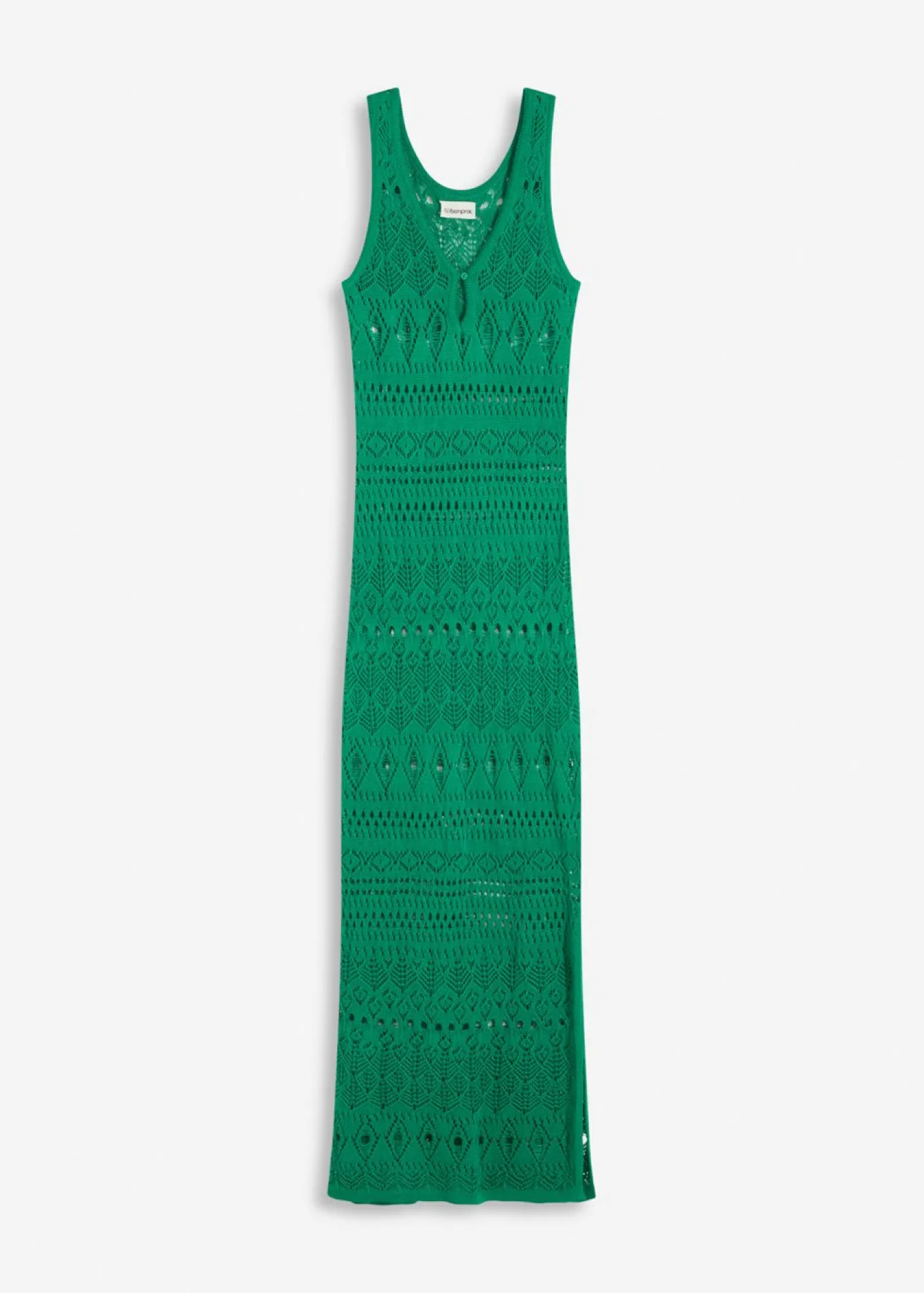 bonprix bonprix Vestido largo con aspecto de ganchillo verde gema Best