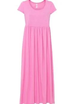bonprix bonprix Vestido largo de algodón orgánico Rosa fucsia Discount