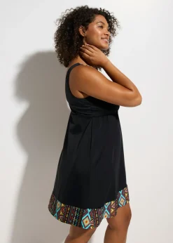 bonprix bonprix Vestido largo de baño de poliamida reciclada Negro Discount