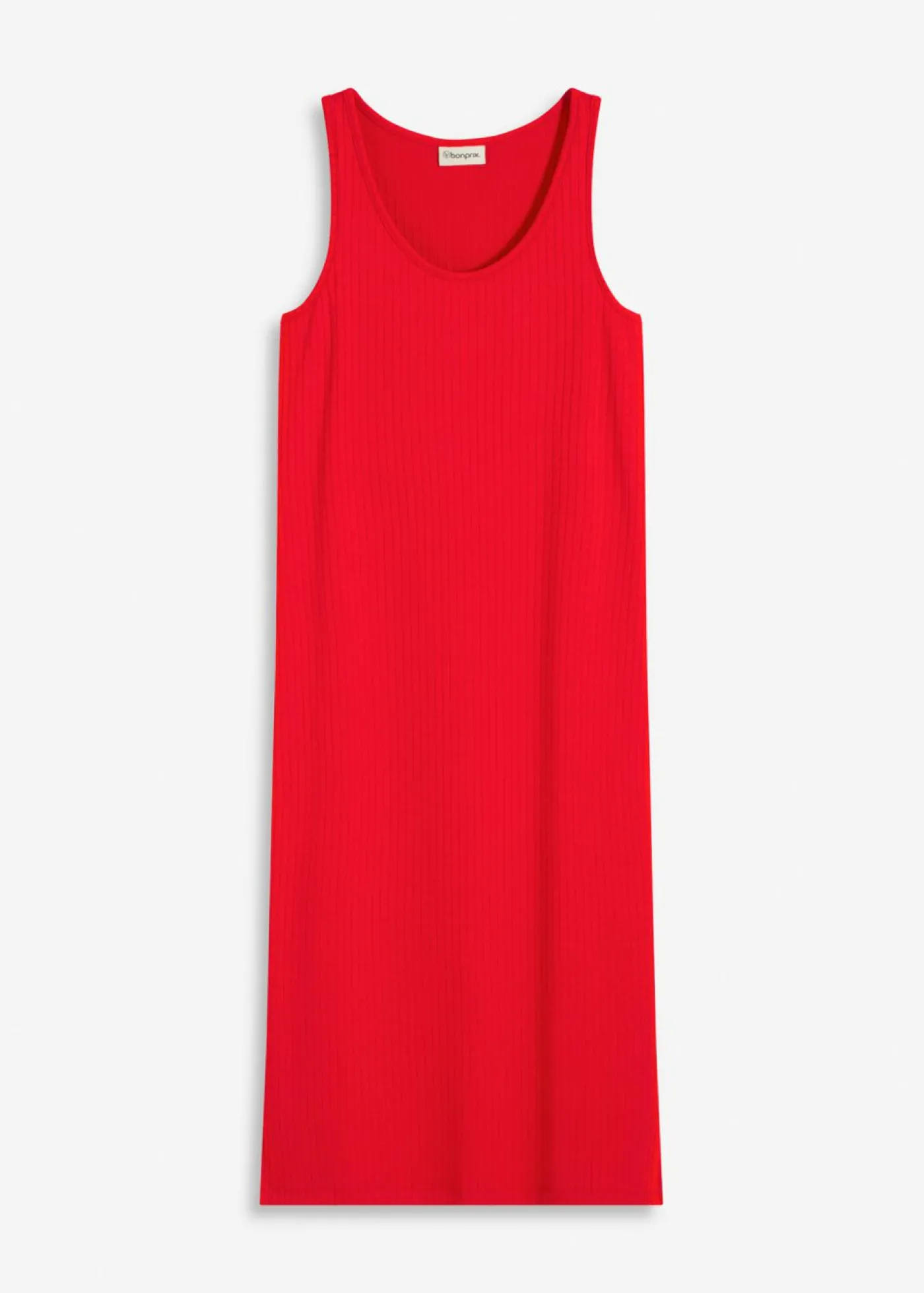 bonprix bonprix Vestido largo de canalé suave rojo intenso Best
