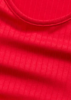 bonprix bonprix Vestido largo de canalé suave rojo intenso Best