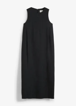 bonprix bonprix Vestido largo de mezcla de viscosa con bolsillos Negro Best