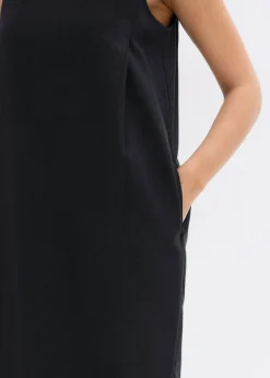 bonprix bonprix Vestido largo de mezcla de viscosa con bolsillos Negro Best