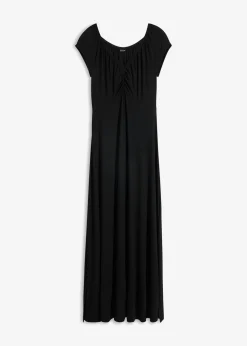 bonprix bonprix Vestido largo de mezcla de viscosa Negro Clearance