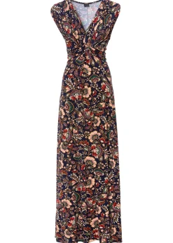 bonprix bonprix Vestido largo de mezcla de viscosa Azul marino Best