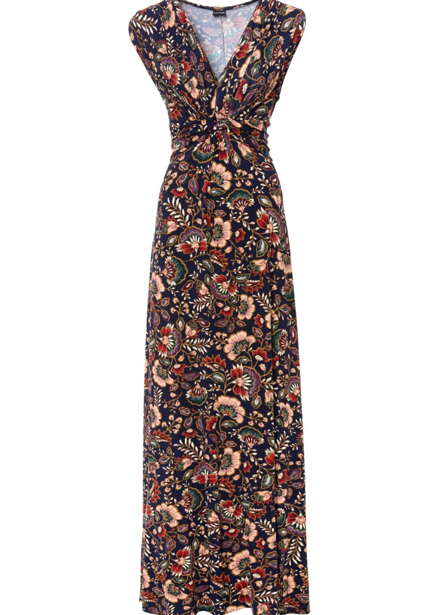 bonprix bonprix Vestido largo de mezcla de viscosa Azul marino Best