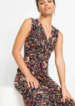 bonprix bonprix Vestido largo de mezcla de viscosa Azul marino Best