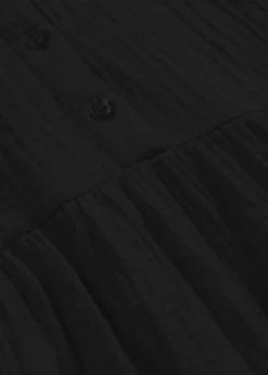bonprix bonprix Vestido largo de muselina suave Negro Clearance