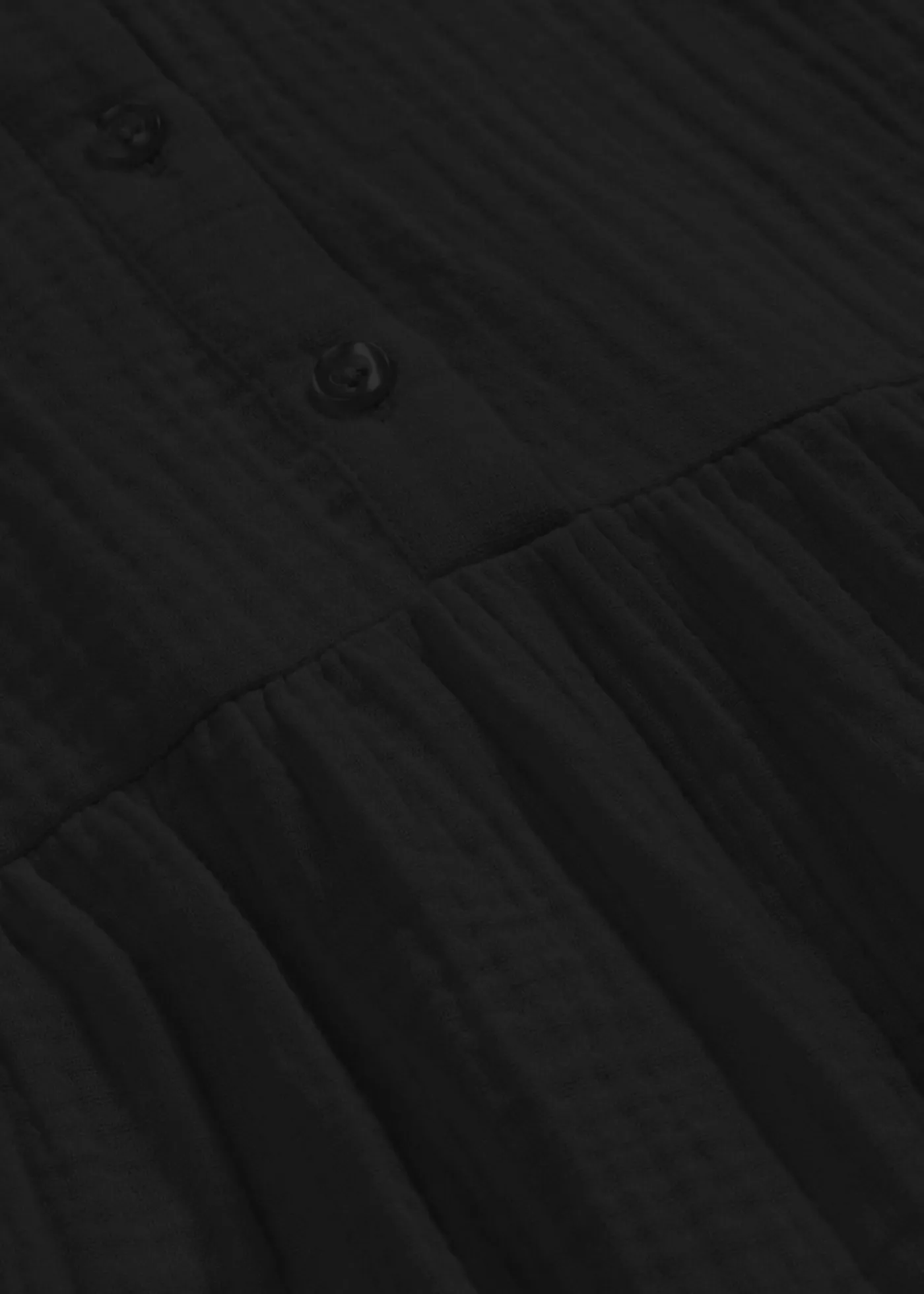 bonprix bonprix Vestido largo de muselina suave Negro Clearance