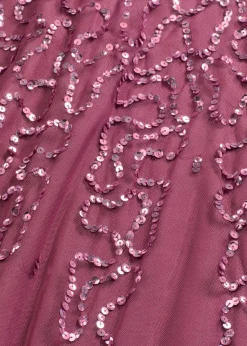 bonprix bonprix Vestido largo de noche con lentejuelas Rosa oscuro Hot