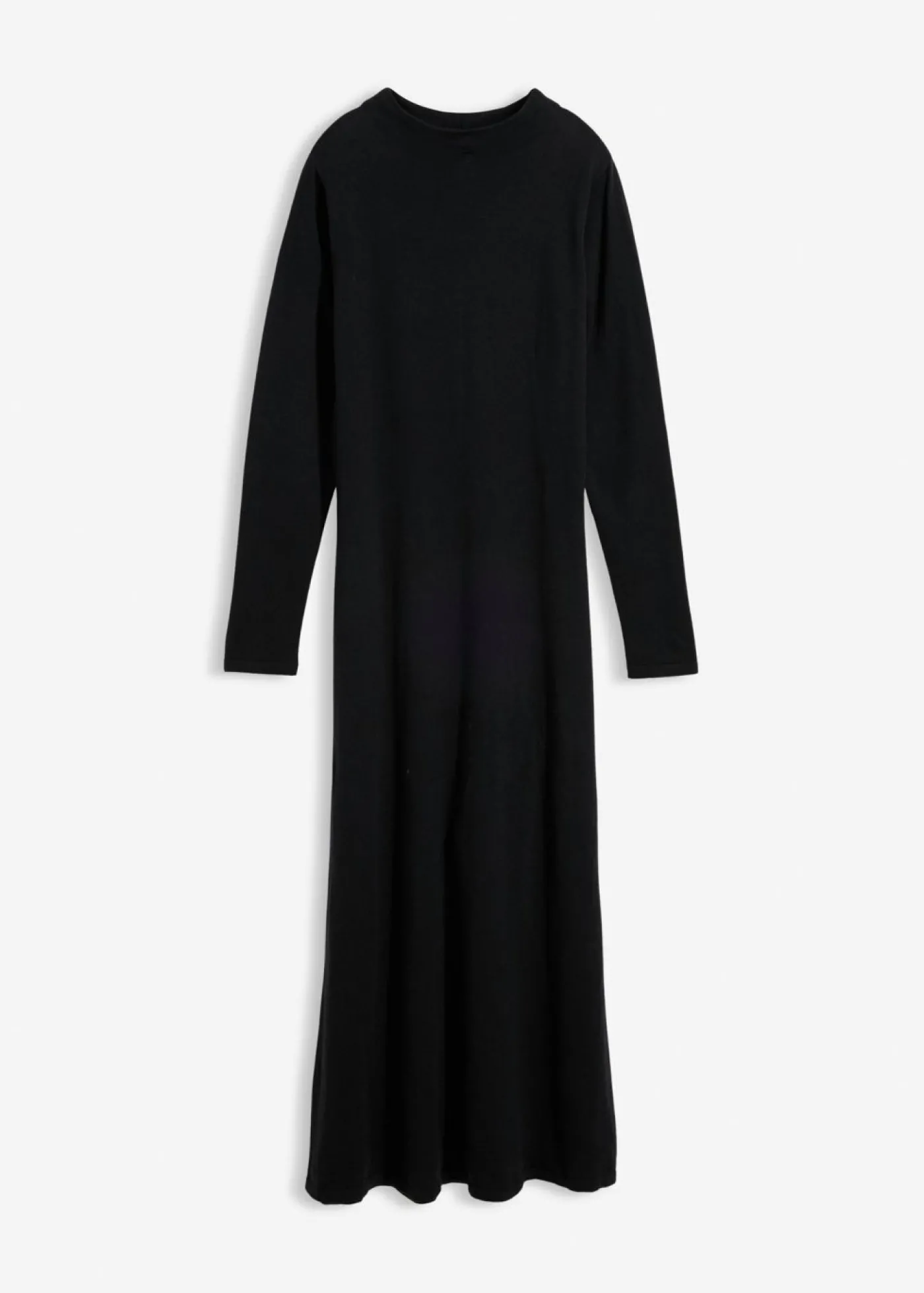 bonprix bonprix Vestido largo de punto fino con cachemir Negro New