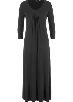 bonprix bonprix Vestido largo de viscosa Negro