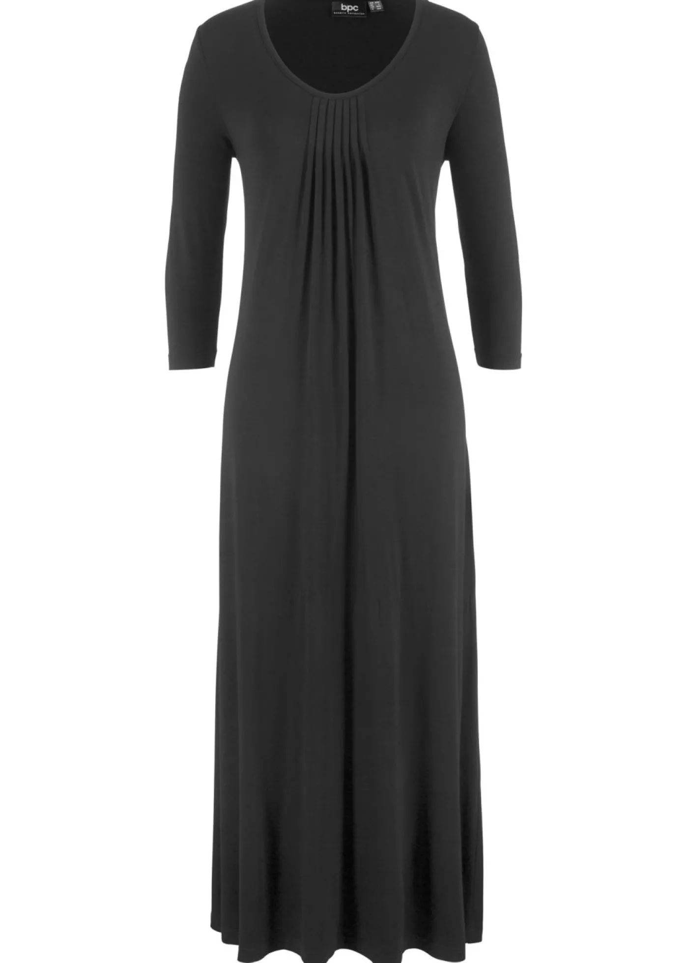 bonprix bonprix Vestido largo de viscosa Negro