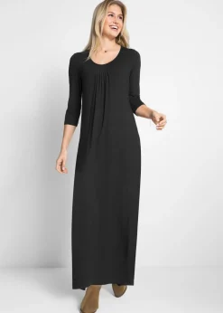bonprix bonprix Vestido largo de viscosa Negro