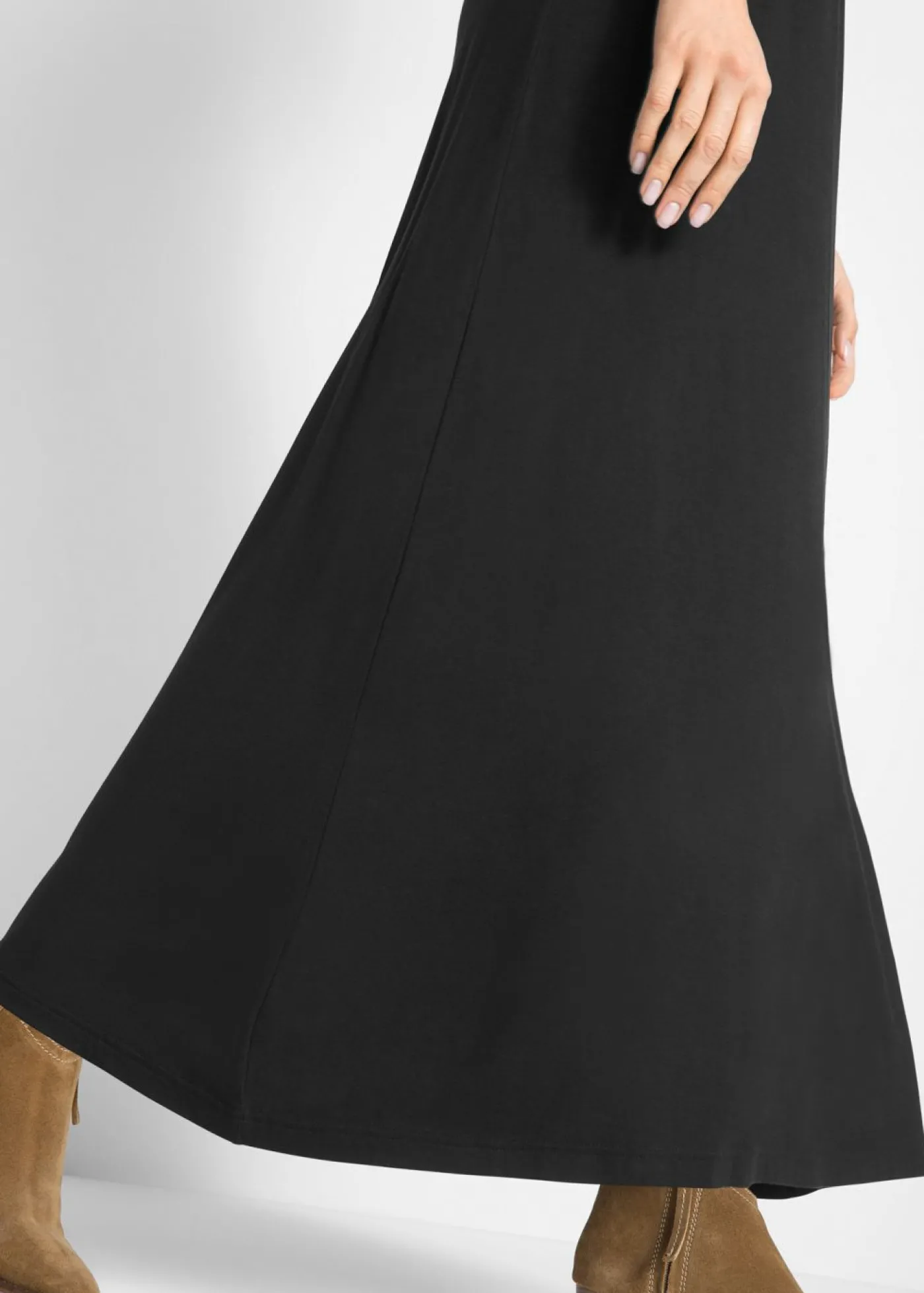 bonprix bonprix Vestido largo de viscosa Negro
