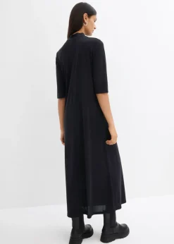 bonprix bonprix Vestido largo en mezcla de modal Negro New