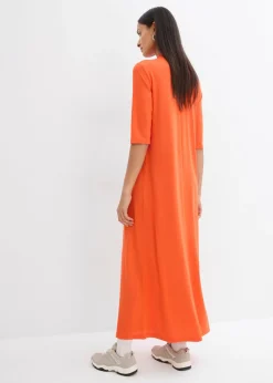 bonprix bonprix Vestido largo en mezcla de modal Rojo amapola Discount