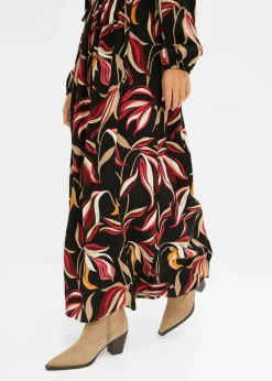 bonprix bonprix Vestido largo estampado Negro Clearance