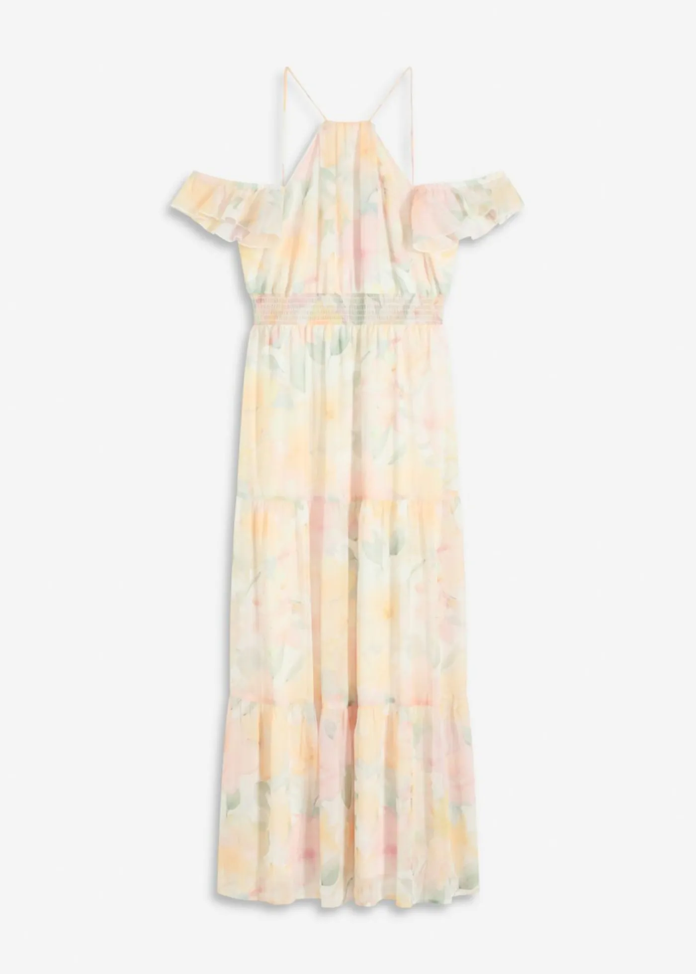bonprix bonprix Vestido largo estampado amarillo primavera