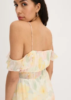 bonprix bonprix Vestido largo estampado amarillo primavera