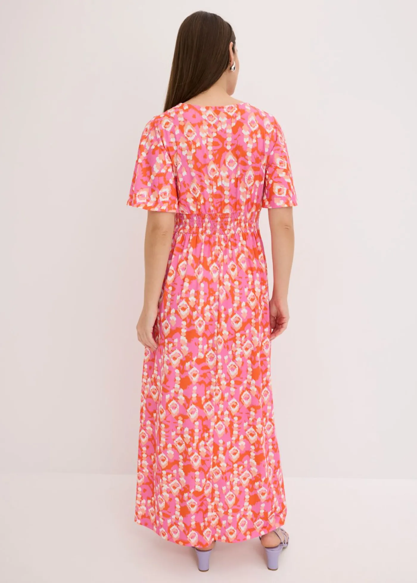 bonprix bonprix Vestido largo estampado rosa caliente New