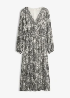 bonprix bonprix Vestido maxi Negro + blanco perla Sale