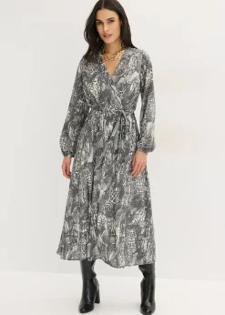 bonprix bonprix Vestido maxi Negro + blanco perla Sale