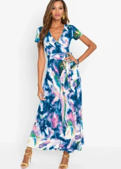 bonprix bonprix Vestido maxi Azul-verde Online