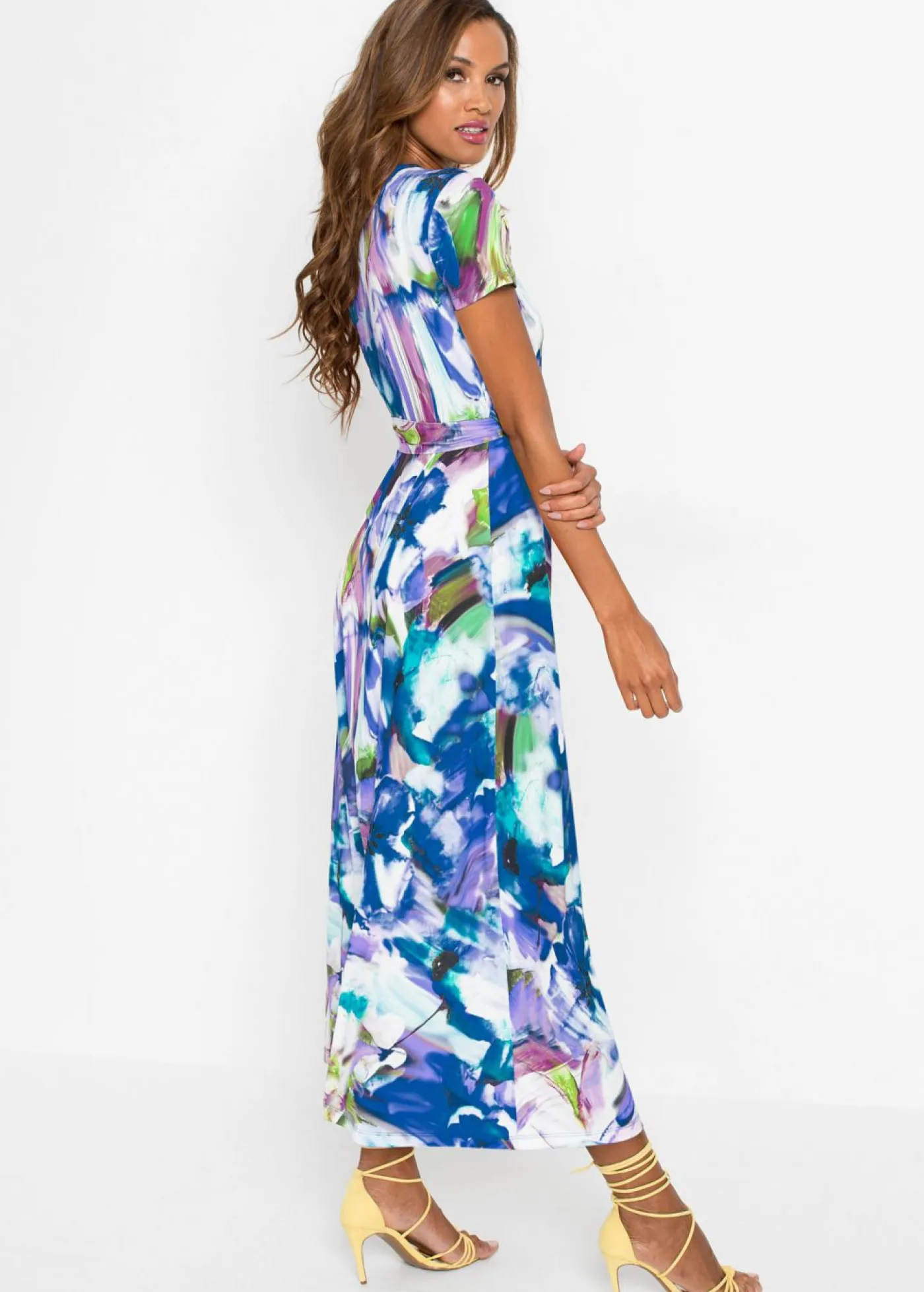 bonprix bonprix Vestido maxi Azul-verde Online