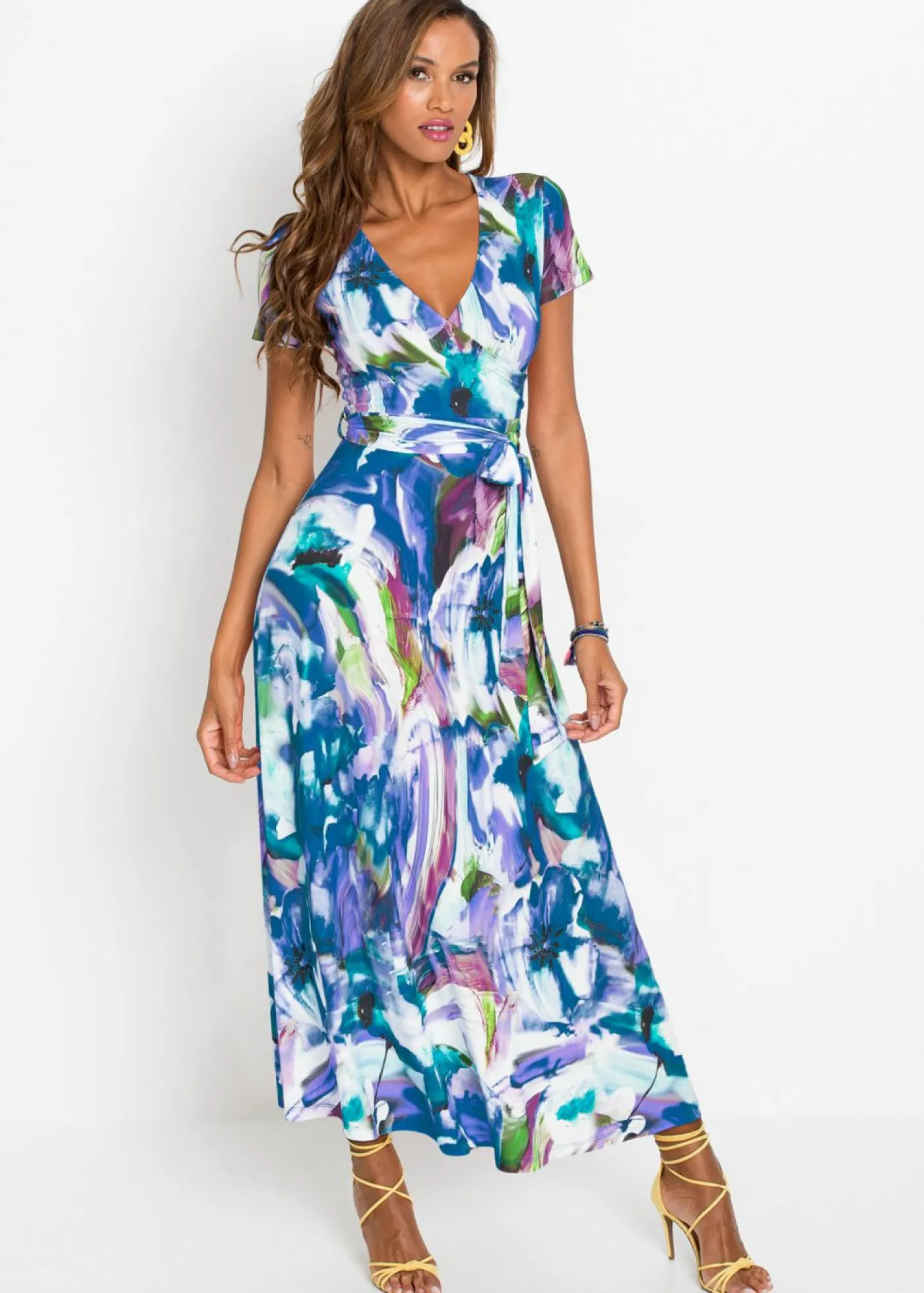 bonprix bonprix Vestido maxi Azul-verde Online