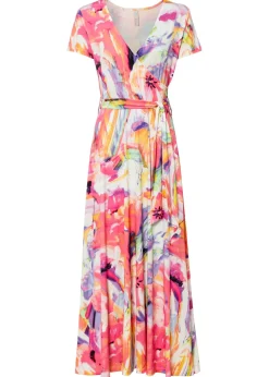 bonprix bonprix Vestido maxi rosa caliente/púrpura Sale