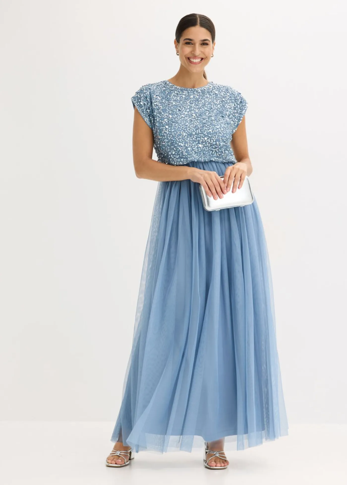 bonprix bonprix Vestido maxi azul pálido Outlet