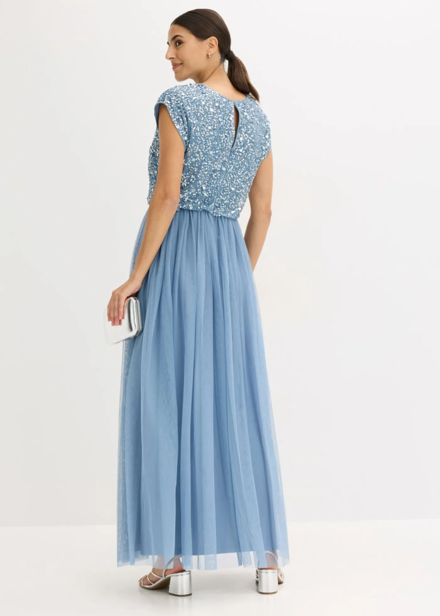 bonprix bonprix Vestido maxi azul pálido Outlet