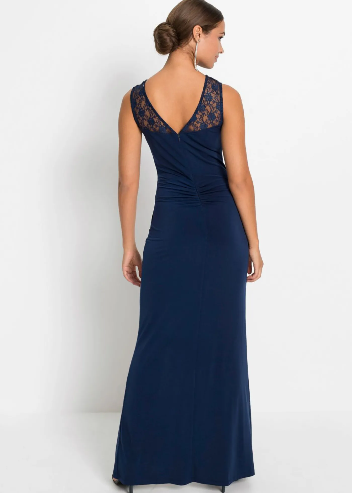 bonprix bonprix Vestido maxi con encaje Azul marino Hot