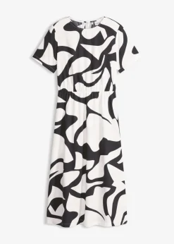 bonprix bonprix Vestido midi Negro-blanco Hot
