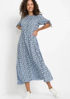 bonprix bonprix Vestido midi azul perla floral Clearance
