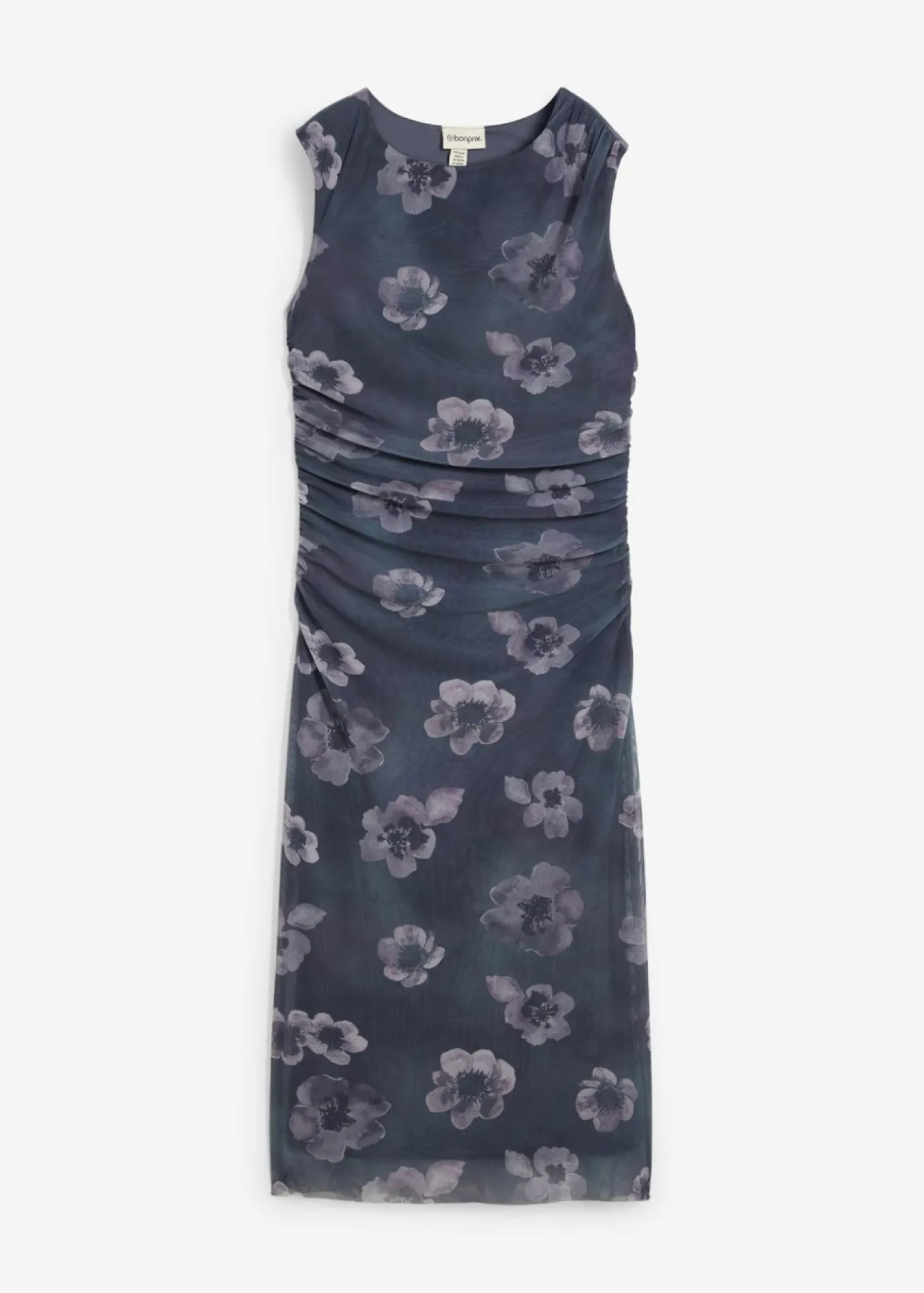 bonprix bonprix Vestido midi antracita con flores Online