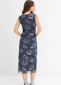bonprix bonprix Vestido midi antracita con flores Online