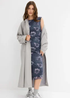 bonprix bonprix Vestido midi antracita con flores Online